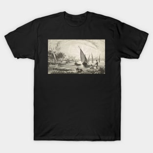 Engraving River Nile Scene Egypt 1881 T-Shirt